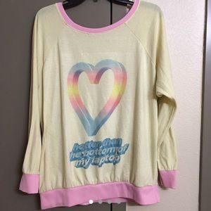 Pastel Graphic Over Sized Jumper